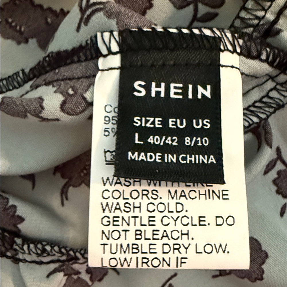 SHEIN Asymmetrical Black and Green Dress - Picture 2 of 4